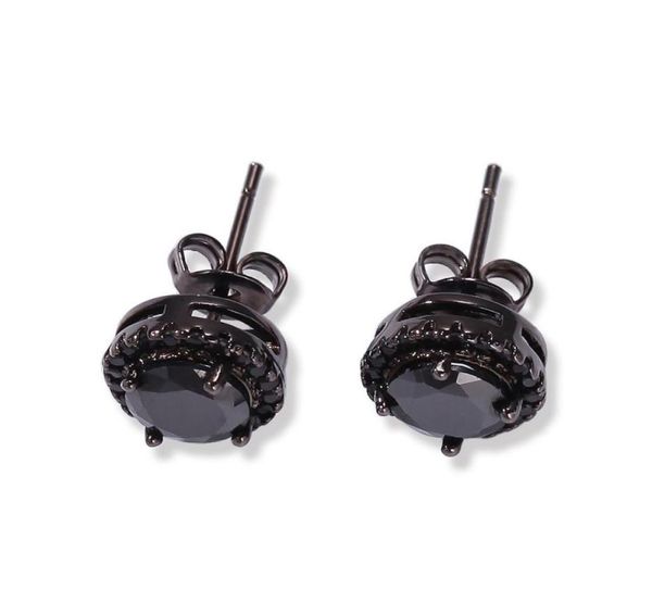 Boucles d'oreilles de goujon Hip Hop Bijoux Boucle d'oreille ronde de diamant simulé en diamant pour hommes1495660