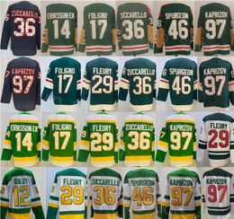 Heren Hockey 12 Matt Boldy Jersey Reverse Retro 97 Kirill Kaprizov 46 Jared Spurgeon 17 Marcus Foligno 29 Marc-Andre Fleury 36 Mats Zuccarello 14 Joel Eriksson Ek Team