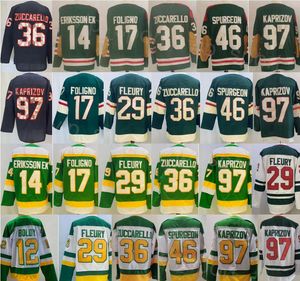 Heren Hockey 12 Matt Boldy Jersey Reverse Retro 97 Kirill Kaprizov 46 Jared Spurgeon 17 Marcus Foligno 29 Marc-Andre Fleury 36 Mats Zuccarello 14 Joel Eriksson Ek Team