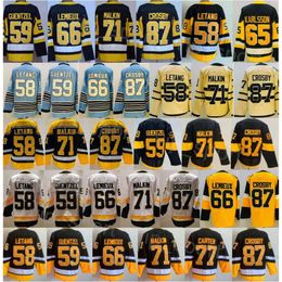 Hockey heren 59 Jake Guentzel truien Reverse Retro 58 Kris Letang 66 Lemieux 87 Sidney Crosby 71 Evgeni Malkin Stitched Alternate Stadium Series Klassiekers Heritage
