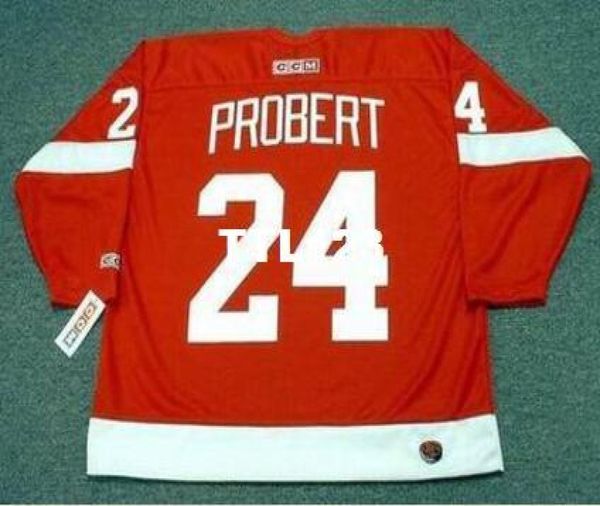 Hockeys para hombre 24 BOB PROBERT 1993 CCM Vintage Home Hockey Jersey o personalizado cualquier nombre número retro Jersey1014497