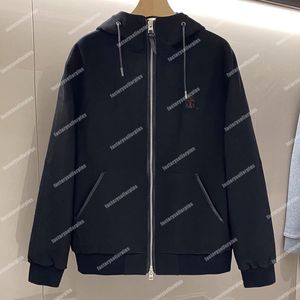 Pull à capuche pour homme hiver Brunello laine mélangée manteau cardigan noir