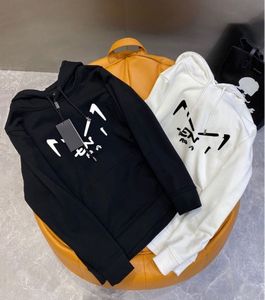 Heren hoodie mannen dames zwart witte capuchon sweatshirts letter afdruk sweatshirts oversized casual hoodies dunne losse kapselputten met capuchon