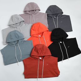 Heren hoodie broek set tech fleece Geborduurd klein logo klassieke dames hoodie plus fleece trui casual kan nog steeds bij een broek passen