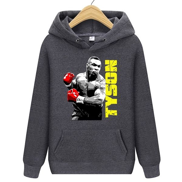 Sudadera con capucha masculina hombres/mujeres caminando trepando a la jóvenes con capucha jóvenes chatea skate sportwear mike tyson póster impreso jersey