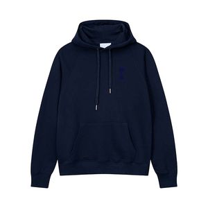 sudadera con capucha para hombre sudadera con capucha para hombre carta bordar hombre Marca de lujo para mujer Línea con capucha Pequeño corazón rojo Pareja Casual Top Cuello alto Media cremallera Sudadera con capucha Tamaño S-XL