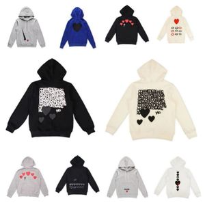 Heren hoodie sweatshirts vrouwen ritssluiting losse jas spelen sweatshirt commes Cardigan des kleine rode hartjas Garcons Standard en fleece casual jumpers Cardigan