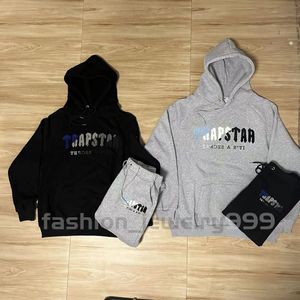 hiphop mens sweat à capuche trapstar survêtement arc-en-ciel à capuche broderie lettre en peluche hommes et femmes sportswear costume pantalon à glissière représentent designer à capuche