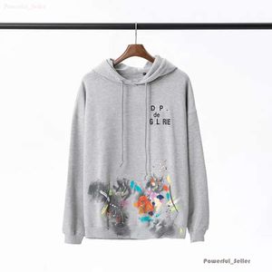 Heren Hoodie Dames Galerijen Amerikaans Trendy Merk Depts Designer Hoodie de Basic Double Gauze Katoen Lange Mouwen Zijn Unisex Los en Veelzijdig Ondershirt Top 3974