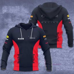 Sweats à capuche pour hommes 2023/2024 Nouvelle F1 Formule 1 Racing Team Sweatshirts Dernier automne et hiver Zipper 3D Print Road Casual Fashion Jacket 290u