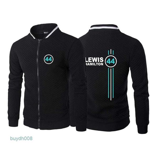 Sweats à capuche pour hommes 2023/2024 Nouveau F1 Formula One Racing Team Sweatshirts Pilote Lewis Hamilton Digital 44 Imprimé de haute qualité en peluche Zip Col montant Veste Hommes Stree Dkuh