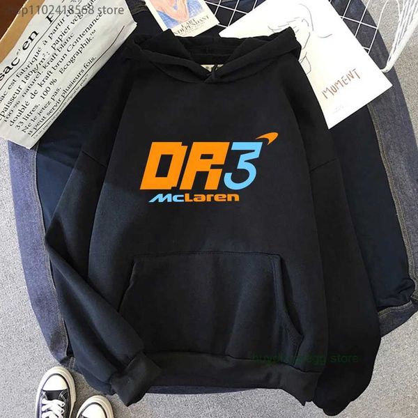 Sweats à capuche pour hommes 2023/2024 Nouveau F1 Formula One Racing Team Sweatshirts Daniel Ricciardo Dr3 Mclaren Pull Y2k Vêtements Unisexe Hommes Streetwear Harajuku Sweat à capuche Femmes F5ol