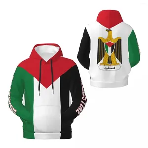 Sweats à capuche pour hommes 3D sweat à capuche décontracté drapeau de la Palestine emblème palestinien Polyester unisexe hommes femmes Harajuku polaire sweat pull