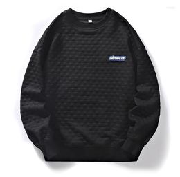 Heren Hoodies herfst zwarte hoodie mannen sweatshirts grid sweaters Koreaanse streetwear lagen sudaderas hombre man kleren22