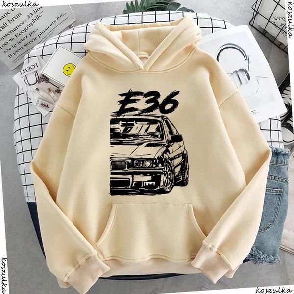 Hoodies pour hommes automne hiver e36 voiture mode homme élégant design unique swetshirts masculins masculins haikyuu homme