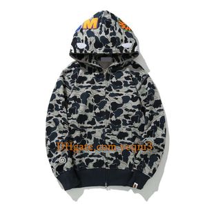 Heren hoodies Camouflage hoodie zip jas designer hoodie trui hoodies dames sportkleding sweatshirt streetwear Aziatische maat Unisex trui Ontwerp met volledige ritssluiting 33