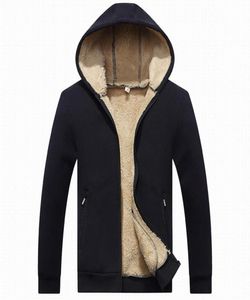 Heren Hoodies Kleding Heren Zwaargewicht Sherpa Lined Full Zip Fleece Hoodie Cotton Winter Jacket Sweatshirt4534093
