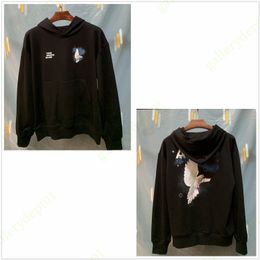 Sweats à capuche pour hommes Sweat à capuche Peace Dove Sweat-shirts pour femmes Pulls à pompon Lettres Star-filled High Street Hoody Version surdimensionnée Crane Hoodys 3XL