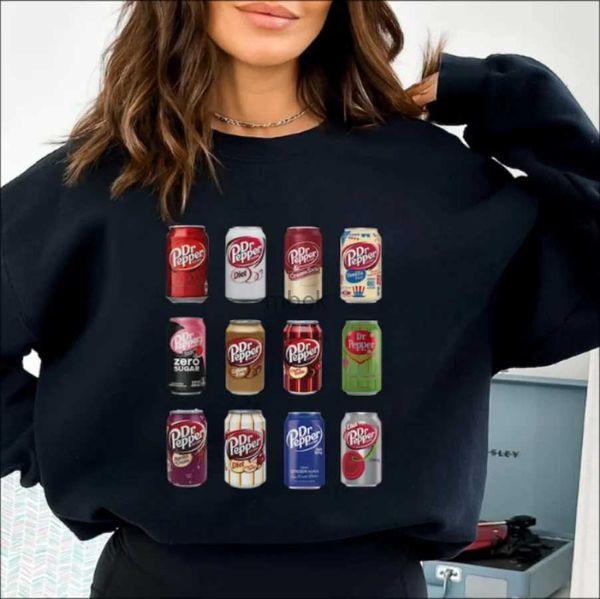 Hoodies pour hommes Dr Pepper Sweat-shirt Y2K Vintage Casual Crew-Leck Pullover Punk Graphic à manches longues Tops pour femmes Offre de nouveaux 2024 240412