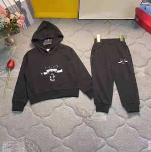 Sweats à capuche pour hommes Mode Nouveaux Sweatshirts 2-13 ans Ensembles de vêtements pour enfants Garçons Filles Automne Hiver Modèle Enfants Designer Pull Costume Pantalon à capuche pour enfants 2 pièces Ensemble