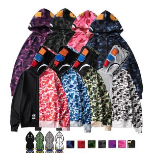 Heren Hoodies Volledige ritswomenden meisjes trui sweatshirt hoodie pullover camouflage hoody 100% pure katoenen hoge kwaliteit truien