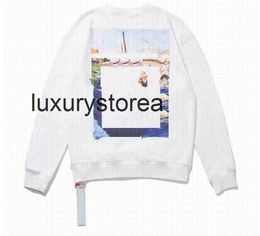 Sudaderas con capucha para hombre Offs White Diseñadores de lujo Sudaderas con capucha Dunkss Offs Letra blanca Impresiones Sudaderas con capucha Jersey Algodón Ropa larga Sudaderas con capucha de gran tamaño VISU