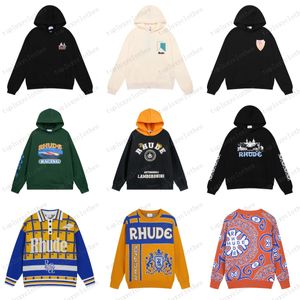 Heren hoodies RHUDE Heren Dames Designer Hoodies mode Letters afdrukken Trui Winter Sweatshirts