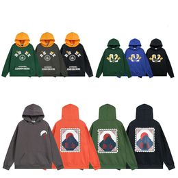 Sudadera con capucha para hombres Rhude capullo con capucha estampado de manga larga Menores Mujeres Sweater Sweater Luxury Hip Hop Hop Hop Sweatshirts de marca de lujo Us Size S-9