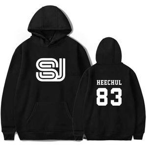 Hoodies pour hommes Super Junior 2024 Nouvelles arrivales Fashion Corée Kpop Album Men Women Swetshirts Sweats Sweats Cotton Long Mancheve Pullover Hoodies 240412