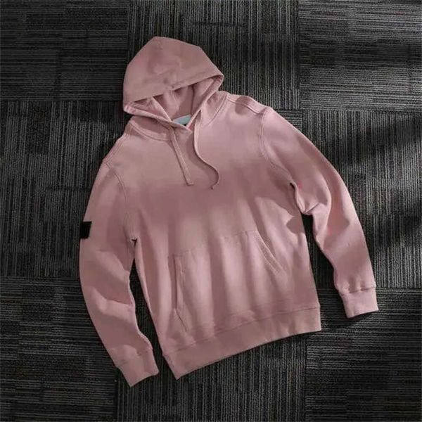 Sudaderas con capucha para hombre Sudadera Otoño e invierno Estilo italiano Pareja Engrosamiento Sudadera con capucha Insignia informal Jersey Manga larga 4 colores 114