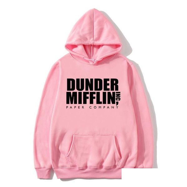 Sudaderas con capucha para hombre Sudaderas 2021 Sudadera de oficina / Woemn Fleece Dunder Mifflin Paper Inc Sudadera con capucha Uni Crewneck Mujer con capucha Drop Deliver DHP5Z