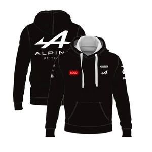 Heren Hoodies Sweatshirts 2021 Racing Alpine F1 Team A Fan Zwart Sweatshirt Teamline Windjack Trui met capuchon
