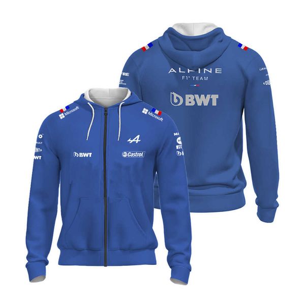 Sweats à capuche pour hommes Sweatshirts 2022 Formule 1 Alpine F1 Team Officiel Motorsport Race Shirt Meilleure vente Bleu 2022 Vêtements de haute qualité Sweat à capuche