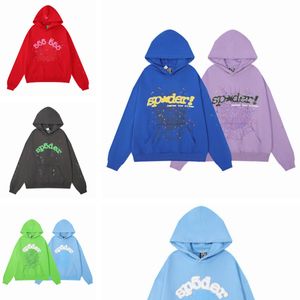 Heren Hoodies Sweatshirts 2023 Nieuwe Sky Blue SP5Der Hoodie Mens Dames Ihoodie Hip Hop Young Thug Spider Hoodie World Wide 555555 Sweatshirts Print pullover Hoody