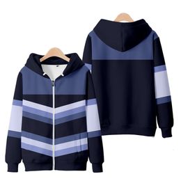 Heren Hoodies Sweatshirts Aphmau Merch Hoodie Rits Vlam Paars en Rood 3D Print Jasje Dames Heren Streetwear Kleding Kawaii Kids Tops 231101