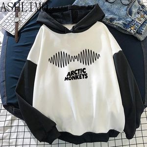 Sudaderas con capucha para hombre ARCTIC MONKEYS Onda de sonido Letra impresa Otoño Invierno Sudadera con capucha Fleece Jerseys de manga larga Mujer Oversize 230113