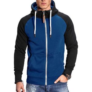 Hoodies pour hommes Sweatshirts Automne et hiver nouvel homme à capuche Hoodie Street Clothing Fashion Coat Patch Work Pull à capuche Casual Loose Wool Zipper Coat 240425