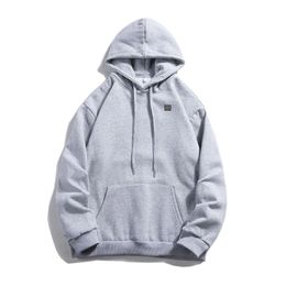 Hoodies pour hommes Sweatshirts d'automne hommes usb veste chauffée mode manche longue manteau décontracté sweat-shirt avec des vêtements surdimensionnés de capuche dro dhpbq