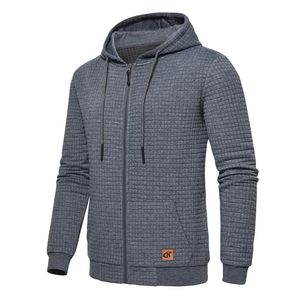 Sweats à capuche pour hommes Sweatshirts Automne Zip Up Sweat à capuche léger Vestes de sport Veste de course avec poche Kanga Mode Streetwear 230922