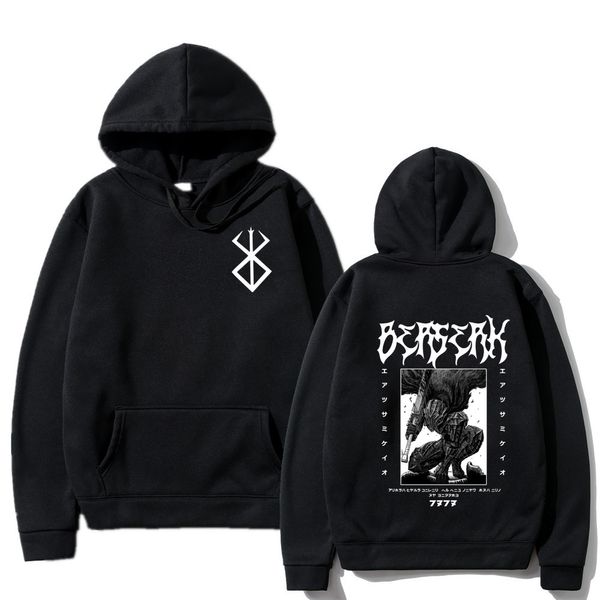 Sweats à capuche pour hommes Sweatshirts Berserk Guts Sweat à capuche Anime japonais Sweat-shirt graphique pour garçons Sportswear Cosplay Vêtements Mignon Fille Automne Hiver Pulls 230909