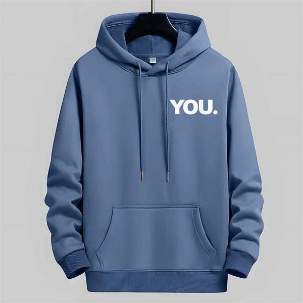 Hoodies pour hommes Sweatshirts Blesyuki Sweatshirt lâches simples Homme 2023 Automne Korean Lettre unique à sweat à capuche imprimé Mentide décontracté