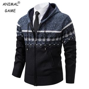 Heren Hoodies Sweatshirts Vest Koreaanse Gebreide Jassen met Capuchon Vintage Trui Mannen Wollen Jas Warme Dikke 231016