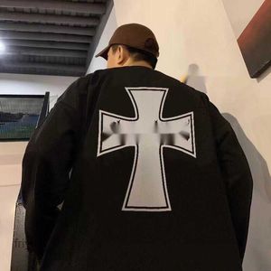 Sudaderas con capucha para hombre Sudaderas Ch Ropa de diseñador Sudadera con capucha Corazón Cro Ch Cross Off Hombro Manga Negro Suéter de felpa Streetwear Chromes 2024A7MA