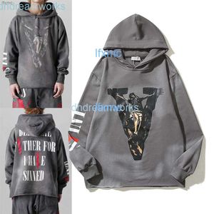 Heren Hoodies Sweatshirts Katoenen Jas Saint Big v Graffiti Vintage Hoodie Trui Rrdj Sa75