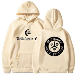 Heren Hoodies Sweatshirts Dellafuente Mannen Mode Brief Grafisch Gedrukt Vrouwen Casual Harajuku Streetwear Capuchon Trui Sudaderas 231218