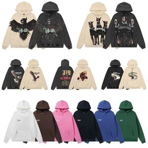 Heren Hoodies Sweatshirts ontwerper Letter Heren Niche Tide Merk Wild High Street Casual Lente Herfst Amerikaans Los Paar Capuchon Lgbq