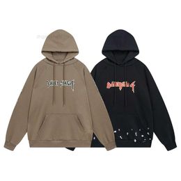 Heren Hoodies Sweatshirts Designer Mannen Hoody Balencigaas Sweater Sweatshirt Parijs 23Ss Herfst/Winter Nieuwe B Familie Exclusieve Rock Band H Dh98C