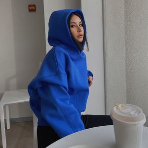 Sweats à capuche pour hommes Sweatshirts Pull Kardashian rétro européen et américain Plus Velours Facile à porter Top Super Cool A Bleu Saphir Ins 230828