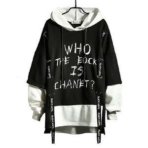 Hommes Hoodies Sweats Mode Casual Lettre Impression Crewneck Lounge Wear Streetwear Mince Hip Hop Punk Femmes Hommes Anime Vêtements 221117