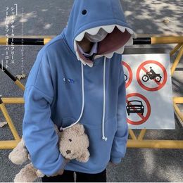 Sweats à capuche pour hommes Sweatshirts Funny Shark Patchwork Homme Automne Kawaii Sweat-shirt Casual Pull à manches longues École Couple Vêtements 221121